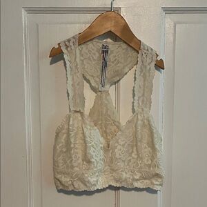 Free People Intimately Lace Cream Bralette Size Medium